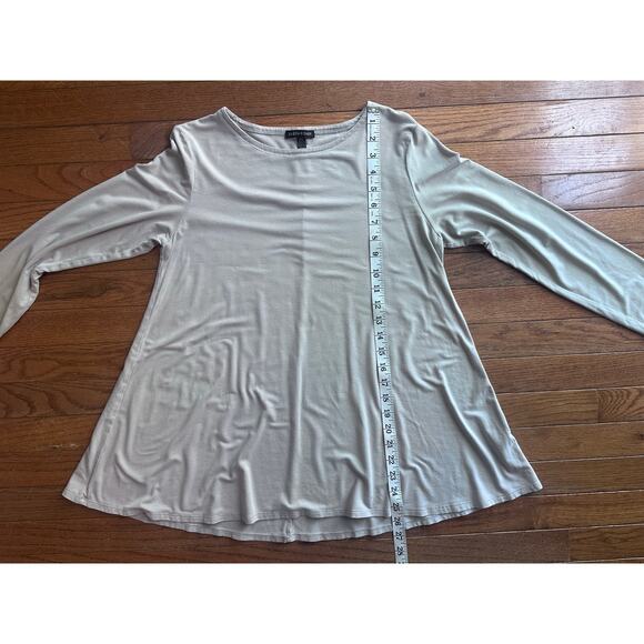 Eileen Fisher Long Sleeve Blue/Grey Top Tunic Size Small - Picture 9 of 11